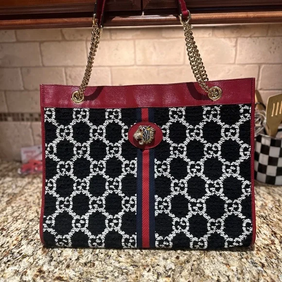 Rare Gucci Rajah Tote Bag Excellent Condition Retail $2,400 - Picture 2 of 11